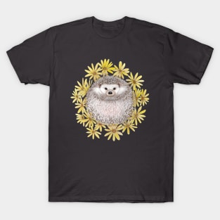 Hedgehog and Daisies T-Shirt